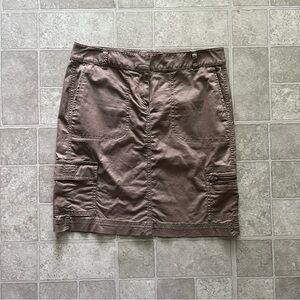 J.Jill Brown Mini Cargo Skirt Women’s 6